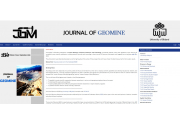 نشریه Journal of Geomine دانشگاه بیرجند به پایگاه استنادی علوم جهان اسلام (ISC) پیوست